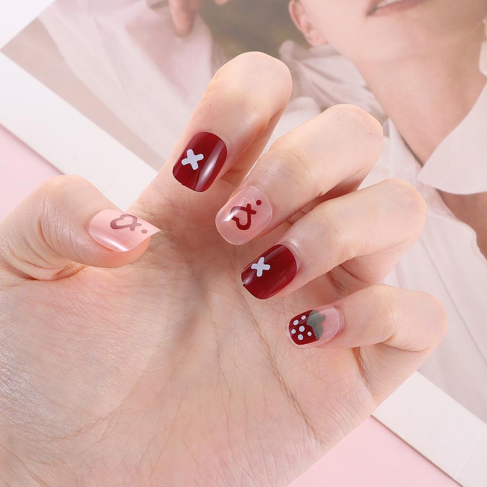 Hộp 24 Móng Tay Giả Đính Nơ Xinh Xắn|Nút Nhấn Nhân Tạo Trang Trí Đa Ứng Dụng