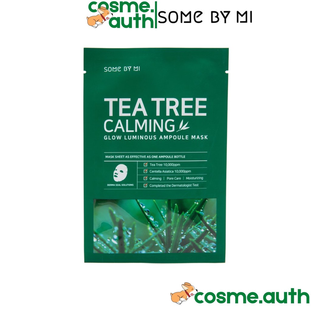 Mặt Nạ Chiết Xuất Tràm Trà Làm Dịu Da, Giảm Mụn Some By Mi Tea Tree Calming Sheet Mask 25g (Màu Xanh Lá)