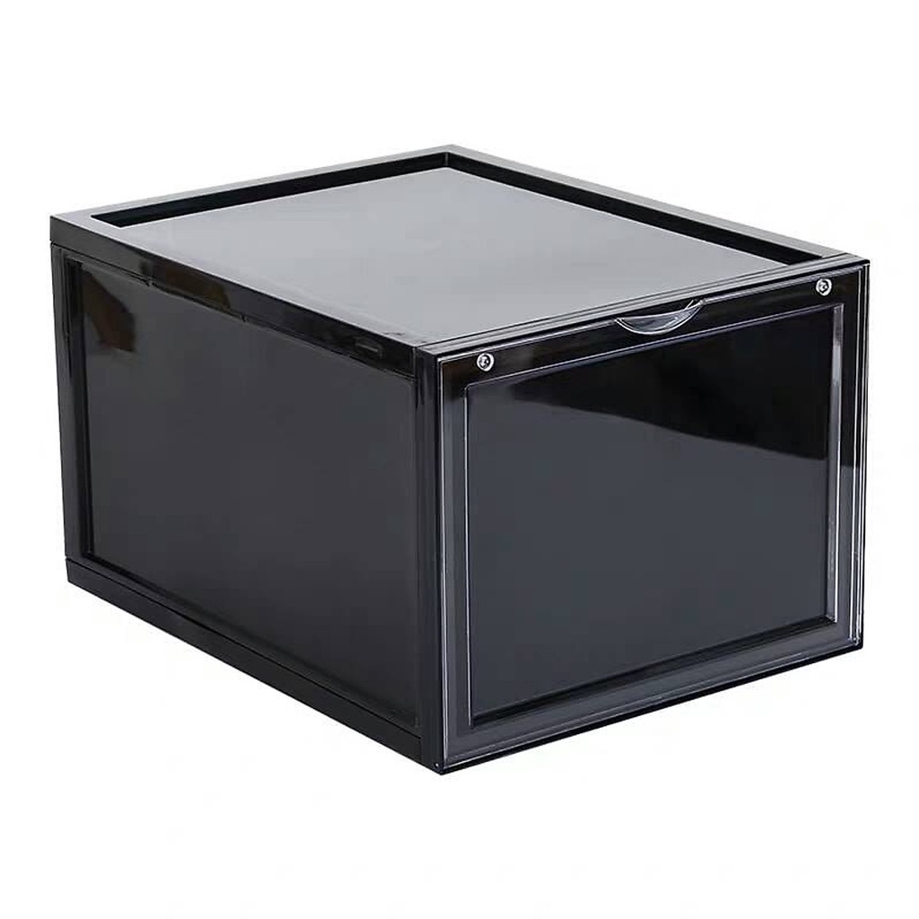 HỘP GIÀY XỊN CỬA NẮP KÍNH CÓ NAM CHÂM LẮP RÁP TIỆN LỢI HỘP GIÀY NHỰA CỨNG CAO CẤP