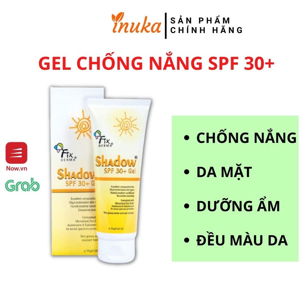 Kem chống nắng trắng da fixderma dưỡng ẩm kiềm dầu nâng tone lâu trôi cho da mặt 75gr inuka_store.