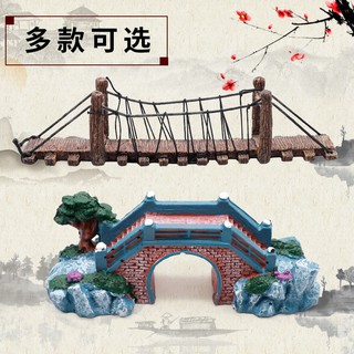 phụ kiện cà☁❁Trang trí tiểu cảnh bể cá, trọn gói rùa, nhỏ, hòn non bộ, mô phỏng cây thủy sinh, đá cầu vòm lớn [