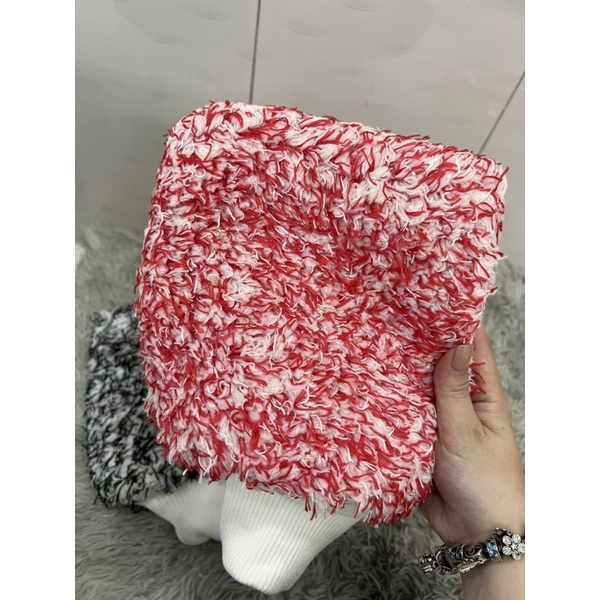 Bao tay rửa xe 2 mặt Microfiber, găng tay rửa xe ô tô chuyên dụng siêu mềm thấm hút, dụng cụ lau chà rửa xe bọt tuyết