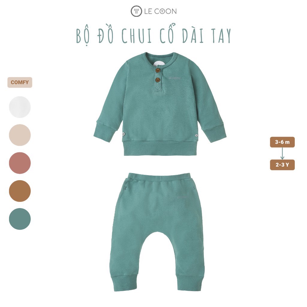 BỘ ĐỒ CHUI CỔ DÀI TAY CHO BÉ