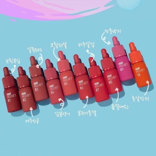 Son kem Peripera Ink Velvet 07 Girlish Red