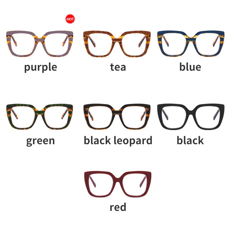 Mắt Kính Gọng Vuông Oversize Chống Ánh Sáng Xanh Thời Trang Phương Tây