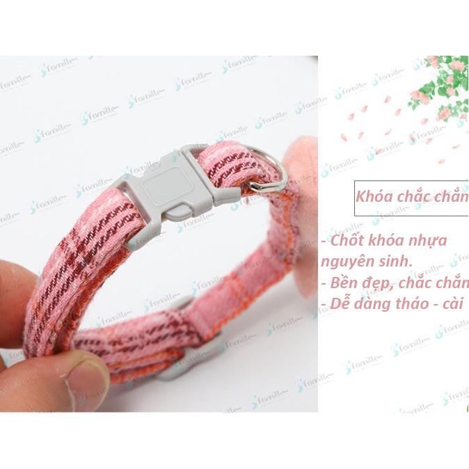 [LÀM ĐẸP]Dây Đeo Cổ Cho Mèo,Vòng Cổ Gắn Cá, Phong Cách Nhật Bản. Freesize. Sẵn 4 Màu Lựa Chọn. JF50