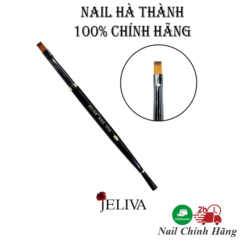 Cọ đắp gel móng đầu vuông nail Jeliva Chính Hãng số 04