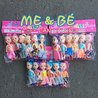 BỘ 6 BÚP BÊ MINI BẰNG NHỰA