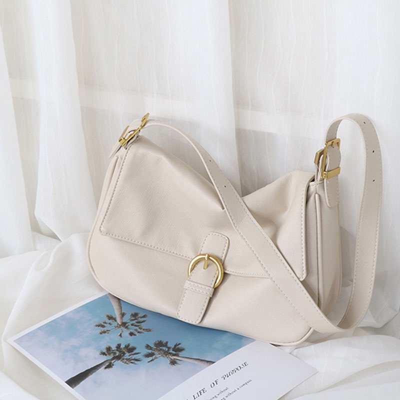 Túi đeo vai đeo chéo IELGY đựng điện thoại di động sức chứa lớn màu đen/ màu trắng phong cách Âu Mỹ cho nữ