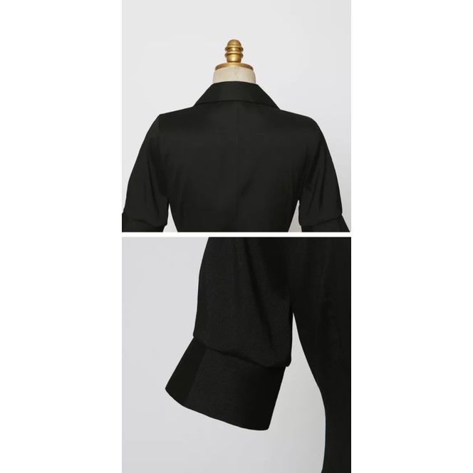 Áo Khoác Vest Blazer Một Nút Dáng Dài Thanh Lịch_
