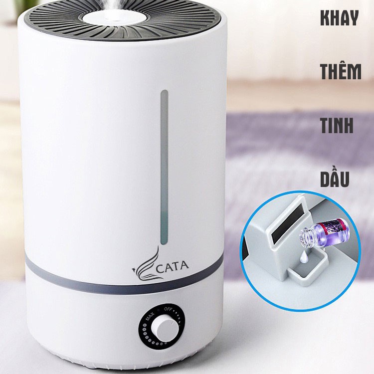 Máy phun sương xông tinh dầu tạo ẩm Cát Á dung tích 6000ml - công suất 28W, không gây tiếng ồn - BH 12 tháng