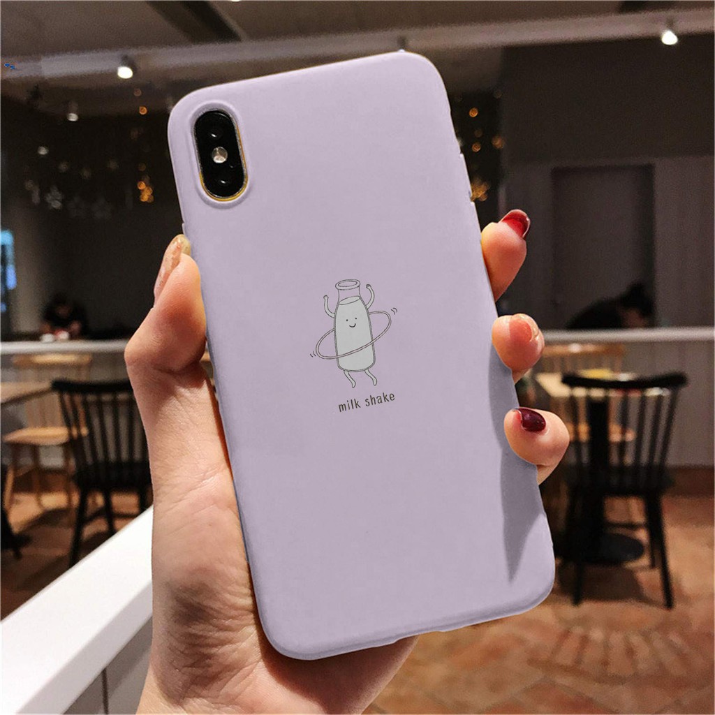 [Freeship toàn quốc từ 50k] Ốp lưng milkshake là gì icon vui nhộn  TPU cao cấp siêu HOT cho Ip6 Ip7 IpXs IpXS Max Ip6 pl