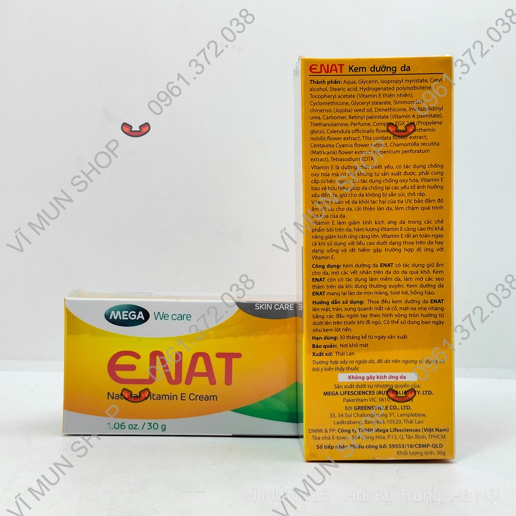 Kem Dưỡng Da Giữ Ẩm Mờ Sẹo ENAT Cream 30g
