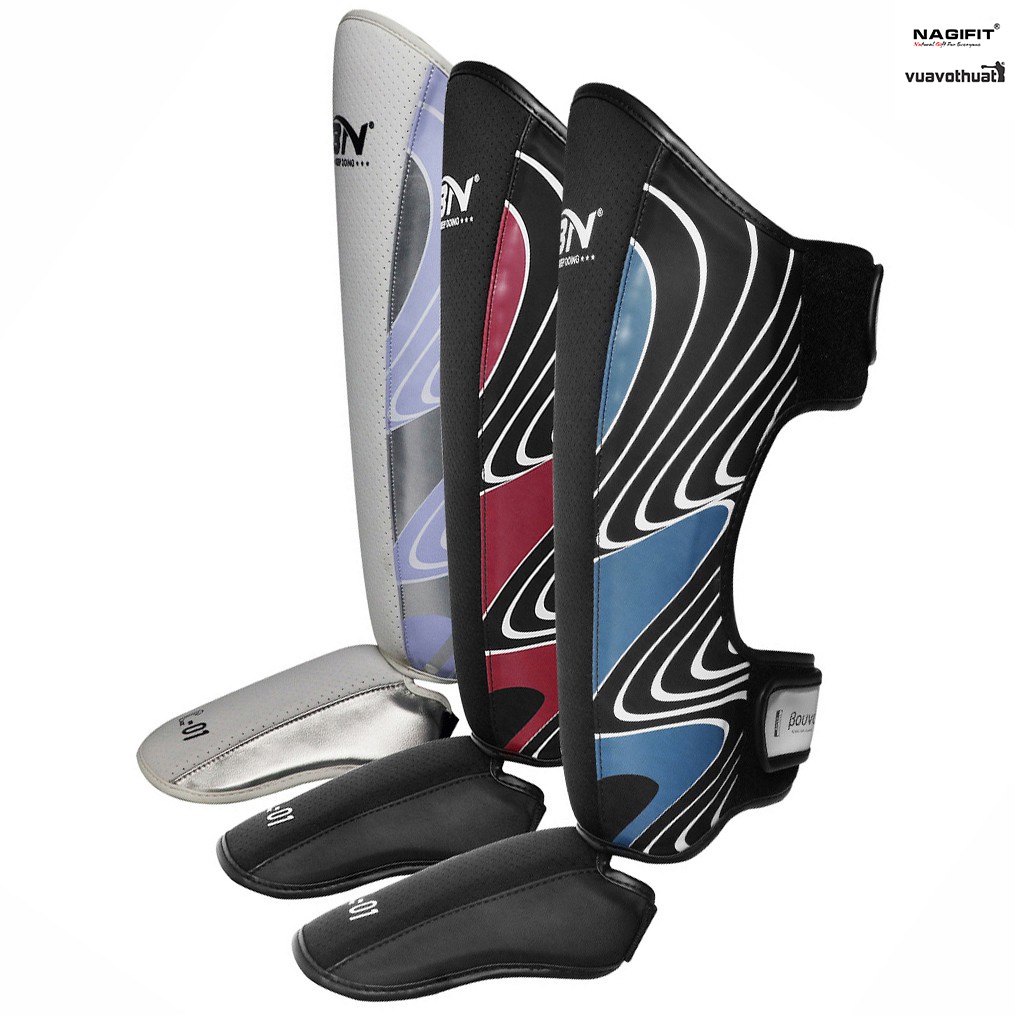 Bảo Hộ Chân BN C-01 Shin Guard Giáp chân BN Thi Đấu Võ Thuật Muaythai Kickboxing Đỏ 2022