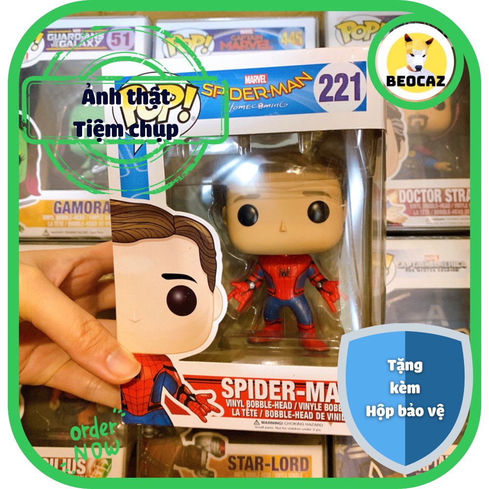 [Ship Hỏa Tốc] [Tặng Hộp Bảo Vệ] [Chính hãng] Mô hình Funko Pop Marvel Người Nhện xa nhà Spider Man No.221