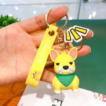 Móc khóa móc túi chó corgi dễ thương cute nhiều màu dùng làm quà tặng, phụ kiện dây treo balo, túi xách - Ráp