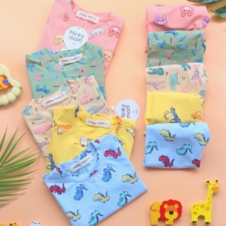 Bộ cotton Minky cạp cao cho bé ( kèm túi zip xịn )