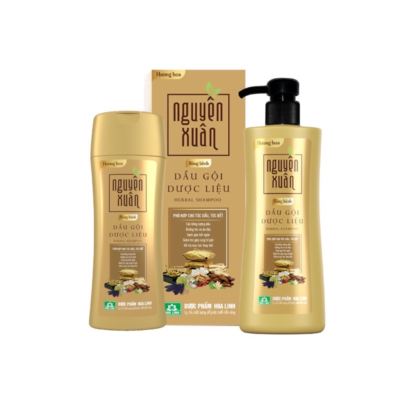 Dầu Gội Dược Liệu Nguyên Xuân Dưỡng Tóc Bồng Bềnh 250ml Có Vòi