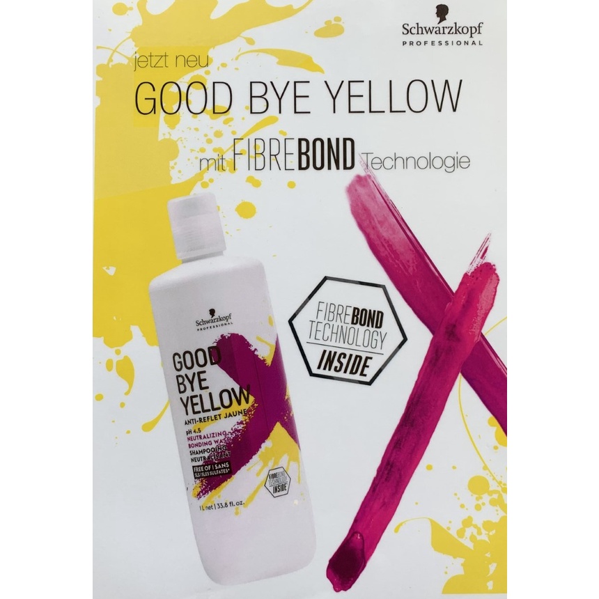 Dầu gội tím khử ánh vàng cho tóc trắng bạch kim Schwarzkopf Goodbye Yellow Shampooing 1000ml #5