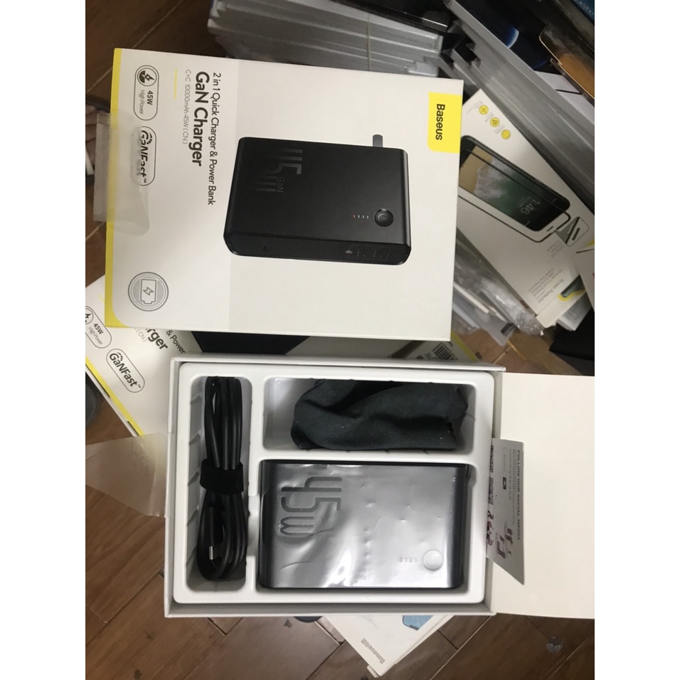 Củ sạc nhanh kiêm sạc pin dự phòng  C+C 10000MAh 45W /Station 2 20W PD/QC3.0 10000mAh/Remax RPP-172