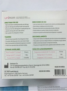 60 Túi trữ sữa Unimom Hàn Quốc