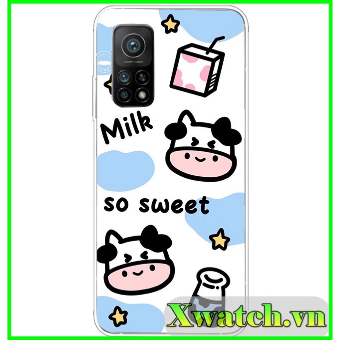 Ốp silicon in UV Xiaomi Redmi Note 11 4G Note 11S Redmi 10c họa tiết Bò sữa