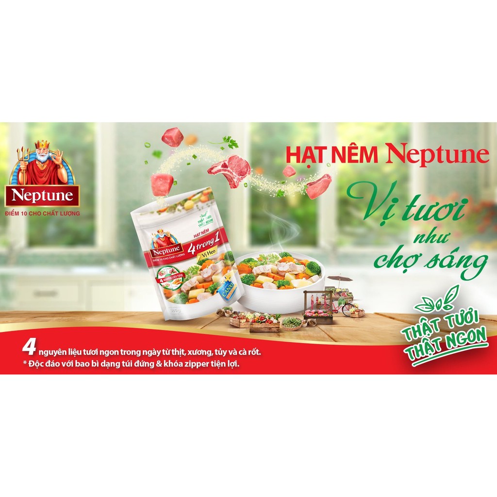 Hạt nêm 4 trong 1 vị heo NEPTUNE 850g