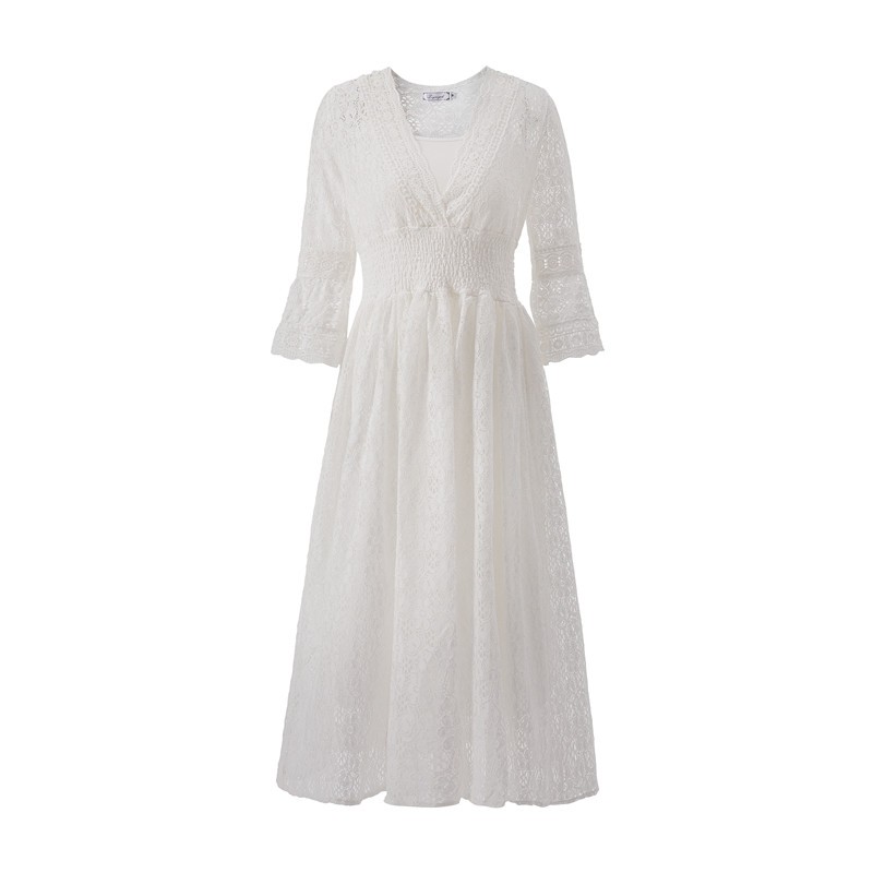 Váy maxi ren trắng bigsize ngoại cỡ đủ size từ gầy đến béo 40kg - 75kg 250919