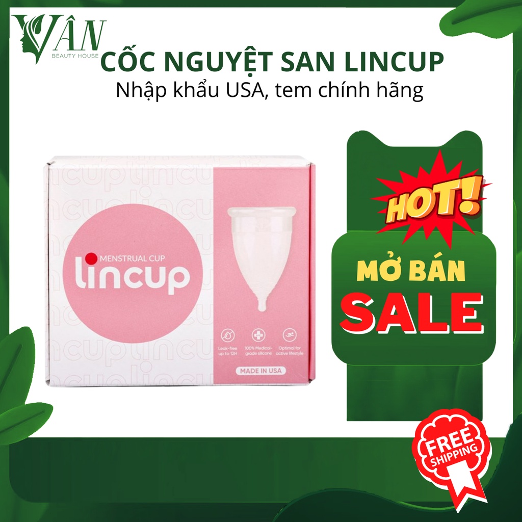 Cốc nguyệt san LINCUP Nhập khẩu từ Mỹ, phụ kiện không thể thiếu của phụ nữ hiện đại