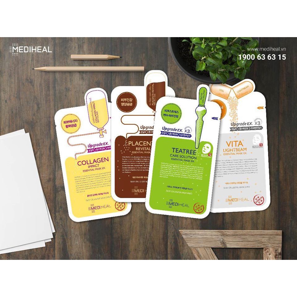 Combo 10 Gói Mặt Nạ Dưỡng Da Mediheal Essential Mask Ex 24ml