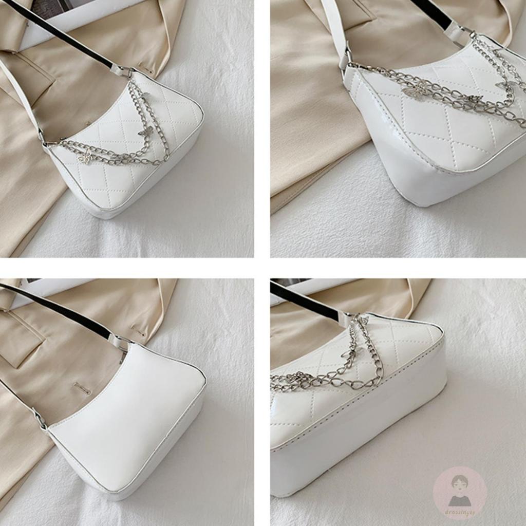 Túi Đeo Dưới Cánh Tay Với Dây Xích Trang Trí Hình Bướm Dành Cho Nữ
