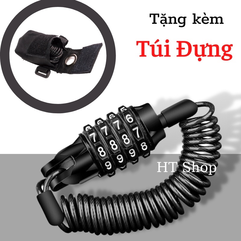 Khóa Dây 4 Số Chống Trộm, Khóa Xe Đạp Mật Khẩu Thông Minh Chất Lượng Cao.