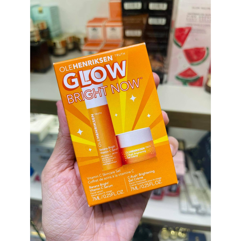 SET DƯỠNG 2 MÓN OLEHENRIKSEN GLOW BRIGHT NOW VITAMIN C SKINCARE SET