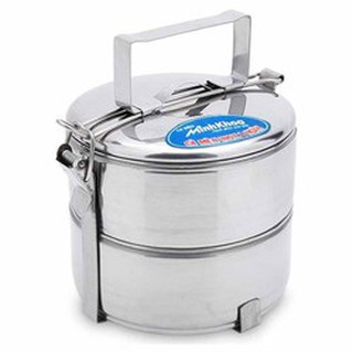 Hộp đựng cơm 2 tầng inox 12cm