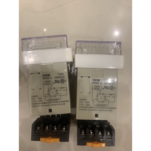 Đồng hồ rơ le thời gian  Timer DH48S-S 220V 24V kèm đế