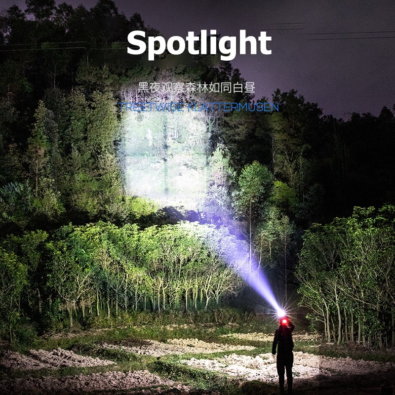 SmilingShark K808 Đèn pha Led XHP100 Công suất cao 4000Lumens Đèn pha có thể sạc lại Đèn pha câu cá chống nước có thể thu phóng | BigBuy360 - bigbuy360.vn