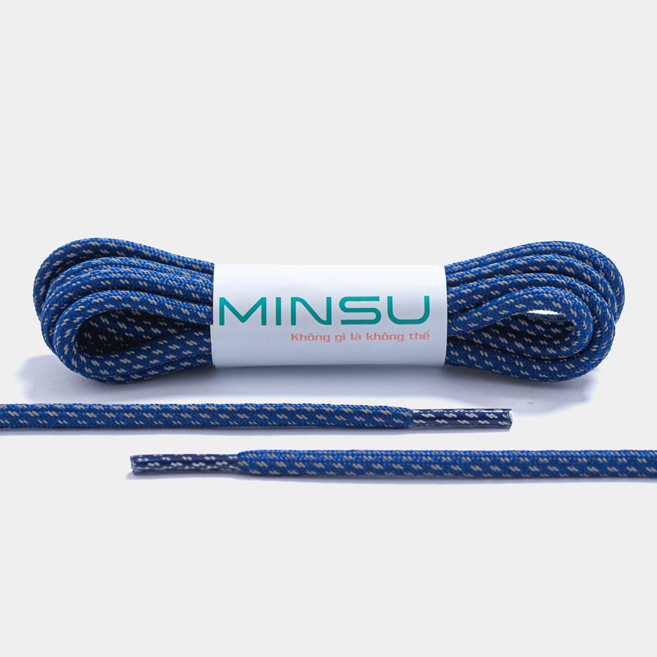 Dây Giày Tròn Phản Quang Cao Cấp Chính Hãng MINSU M1601 Chuyên Dùng Cho Giày Thể Thao Sneaker Nam Nữ. Shoelace 120cm