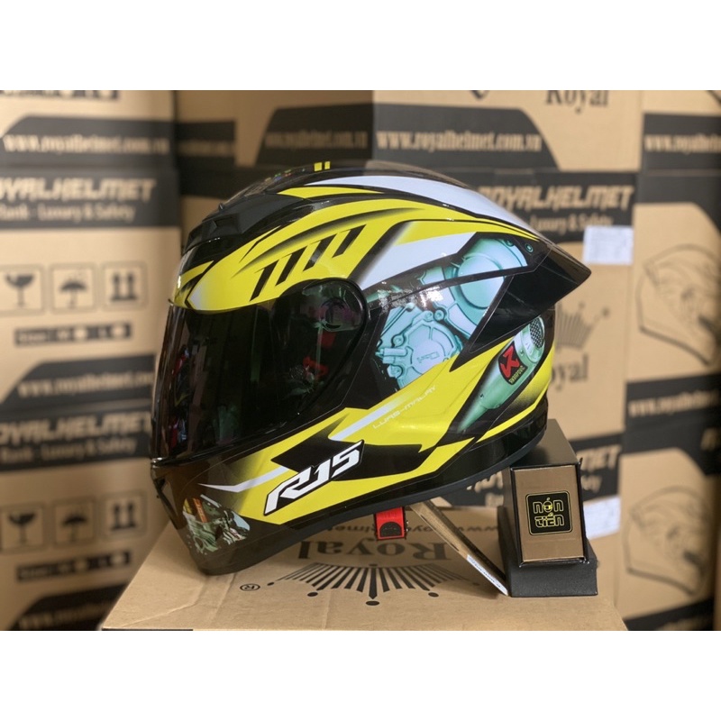 MŨ FULLFACE 2 KÍNH TEM R15 CHÍNH HÃNG ROYAL ,KÈM TÚI ĐỰNG NÓN VÀ BH 12 tháng