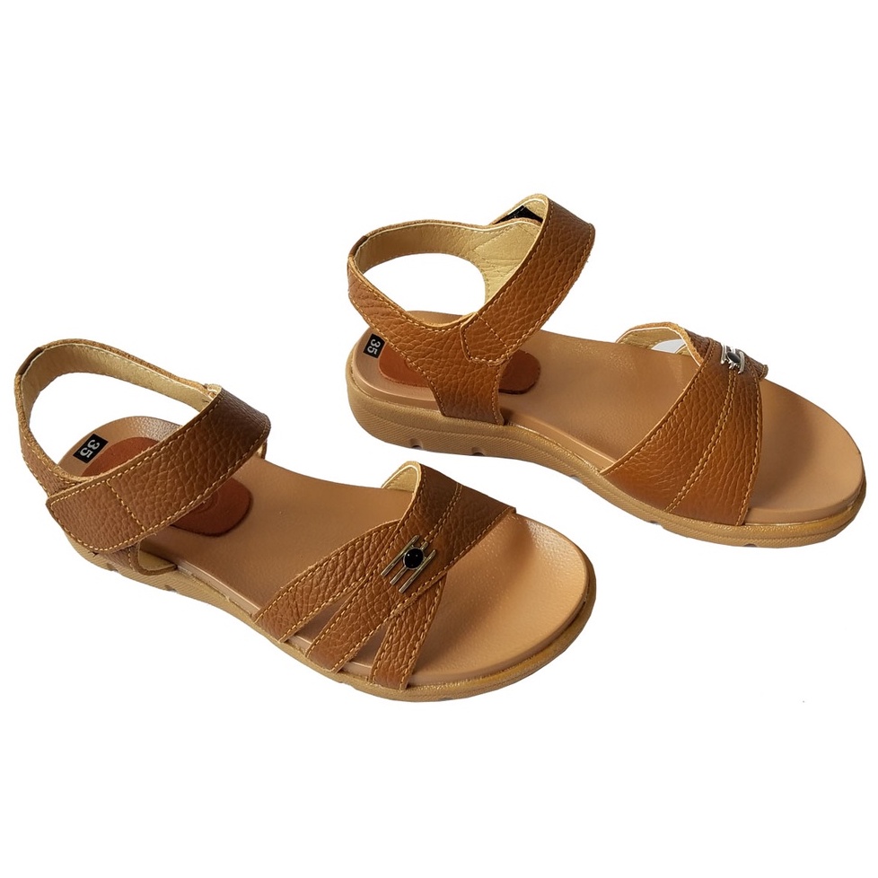 Giày Sandal Nữ Da Bò Thật BIGBEN Cao Cấp SDV42