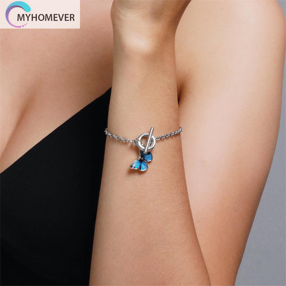 Vòng Tay Mặt Hình Bướm Đơn Giản Dành Cho Nữ