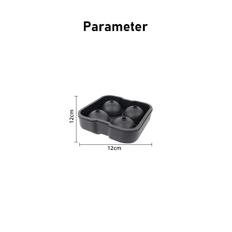 ONLY HOUSE Khay Làm Đá Viên Hình Tròn Bằng Silicone 4 / 6 / 8