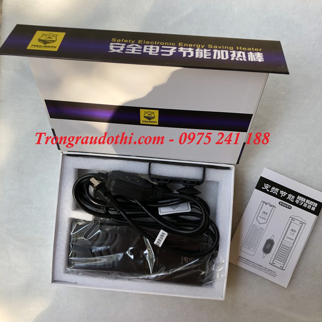 Máy sưởi bể cá Hakawin AT-800 tích hợp nhiệt kế, điều chỉnh nhiệt độ bên ngoài siêu sịn sò, lại tiết kiệm điện 30%