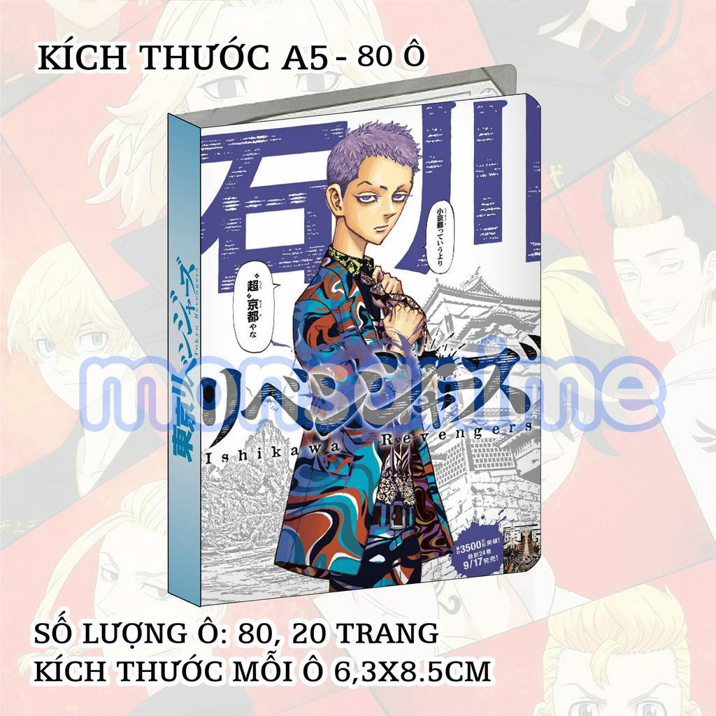 Album A5 đựng card các nhân vật Tokyo Revengers Kịch trường của Takemichi 80 ô sổ binder manga anime sưu tập