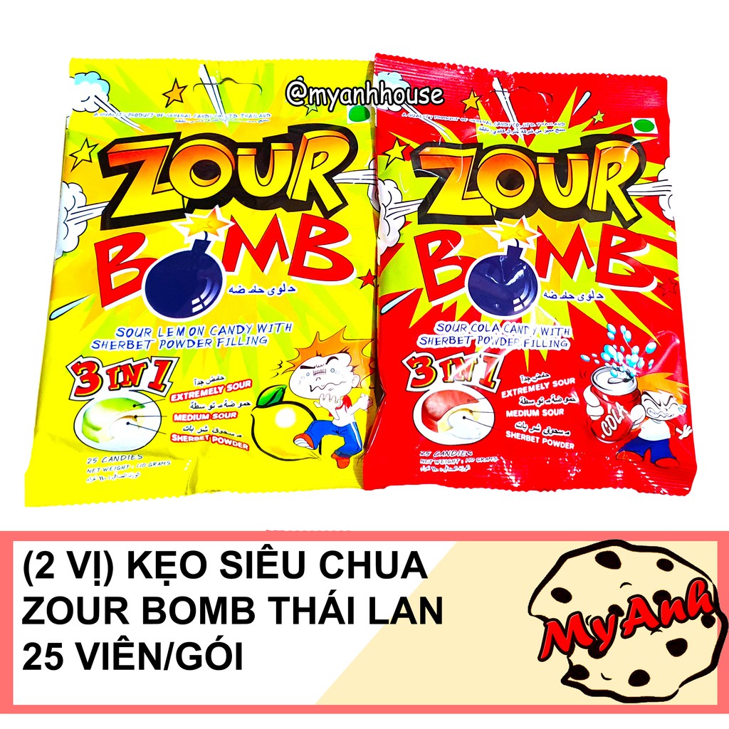 KẸO SIÊU CHUA ZOUR BOMB 110G DATE 3/4/2021