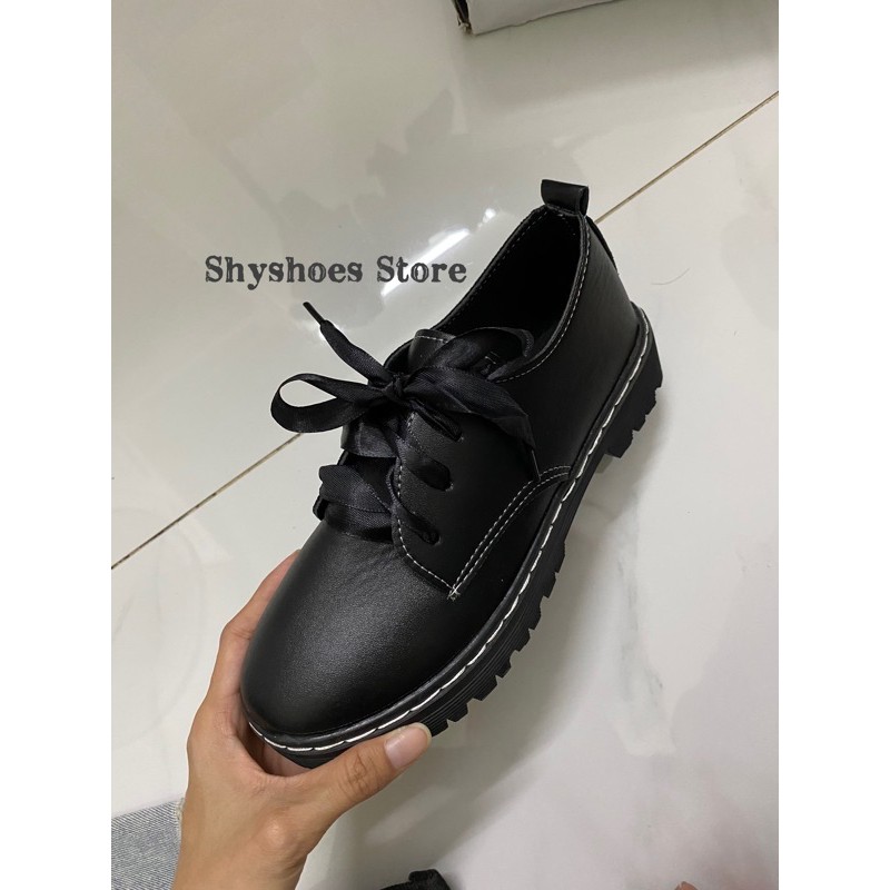 🔥Giày Oxford đen cột dây phong cách Vintage