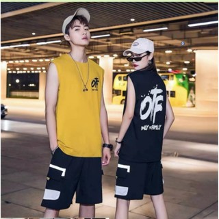 Sét Đồ Bộ Nam Áo Ba Lỗ Thun Lạnh In Off, Quần Chất Kaki Túi Khoá Siêu Ngầu Hot Trend - Shop3nunisex