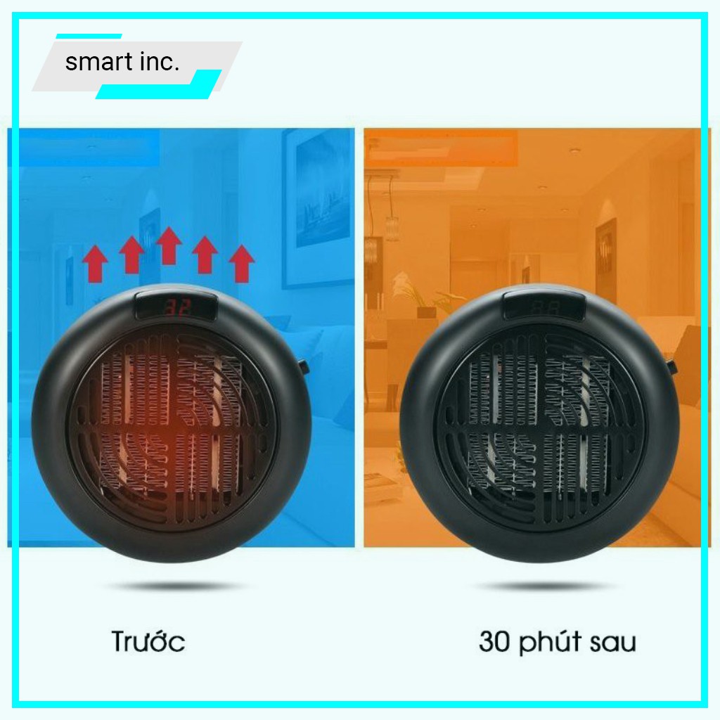 Máy Sưởi Ấm Nóng Văn Phòng Ngủ 900w Quạt Sưởi Ấm Điều Hòa Nhiệt Độ Mùa Đông Cầm Tay Để Bàn Mini Treo Tường Cắm Điện