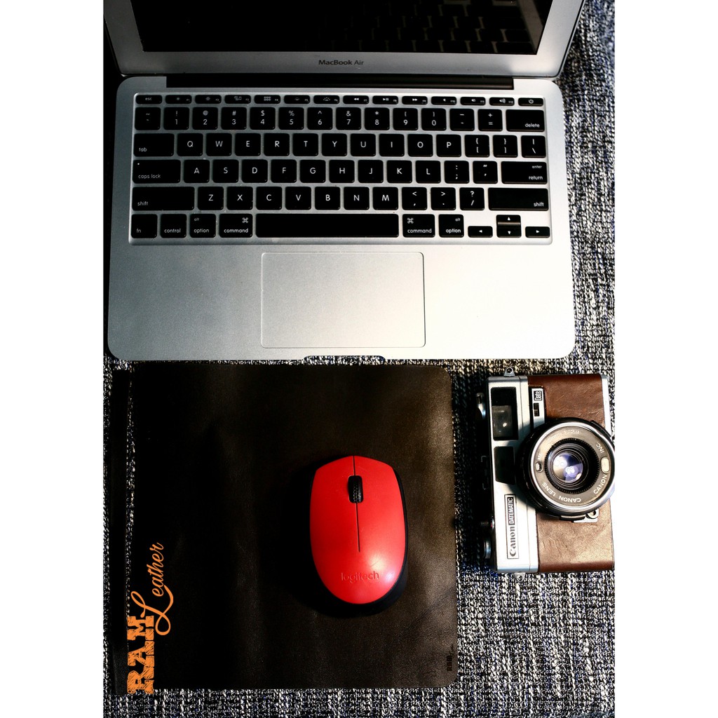 Tấm lót chuột màu nâu đậm (mouse pad) RAM Leather