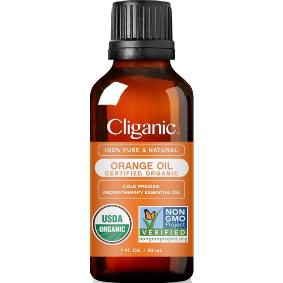 Organic Orange Essential Oil - Tinh Dầu Cam Hữu Cơ Cliganic USDA, 1oz - 100% Nguyên Chất Tự Nhiên