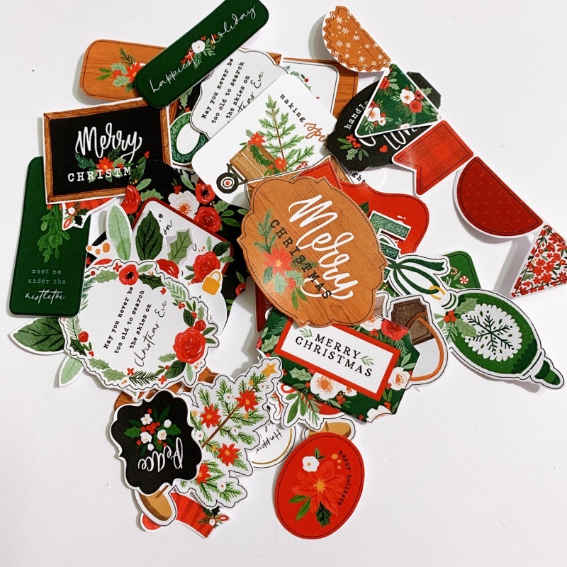 Die cut sticker Noel  trang trí love box, scrapbook và khung ảnh 3D